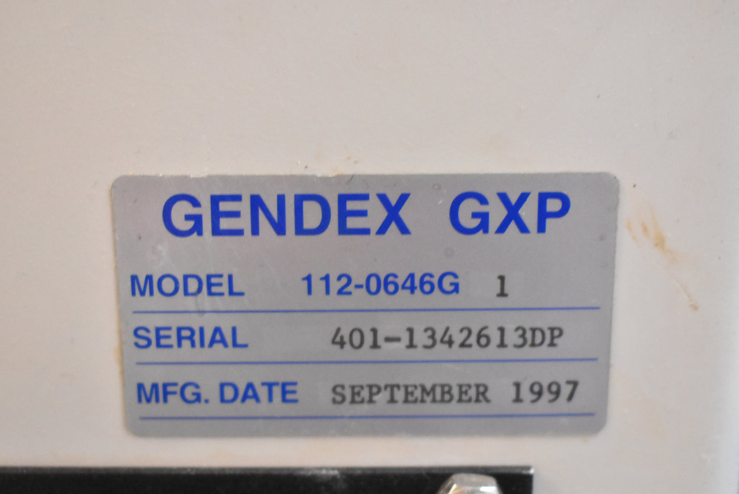 1997 Gendex GXP X-Ray Film Processing 112-0646G - Dental Parts Shop