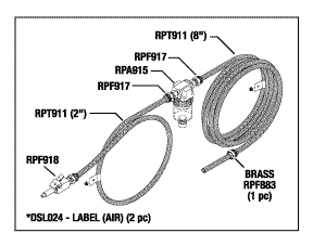 Hose Assembly & Filter (Air) - 63856 - Dental Parts Shop