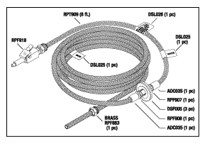 Water Supply Hose Assembly (Braided) - Dental Parts Shop