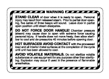 Label (Warning) 061-0381-00, 061-0532-00 - Dental Parts Shop