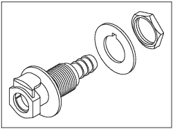 Female Quick Connect Fitting (Grey) 1522494 / 053-0990-00 - Dental Parts Shop