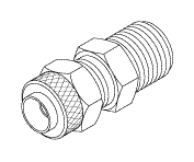 Polyflo Fitting (1/4" Tube X 1/8" Mpt) - Dental Parts Shop