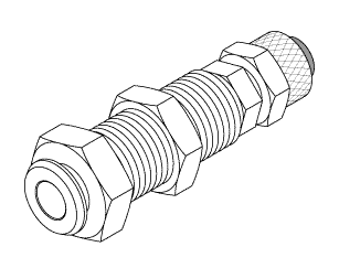 Quick Disconnect, Female (Panel Mount 1/4" Poly) - Dental Parts Shop