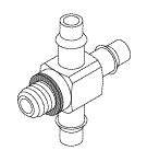 Cross Fitting (1/8" Barb X #10-32 Male) - 623064002 - Dental Parts Shop