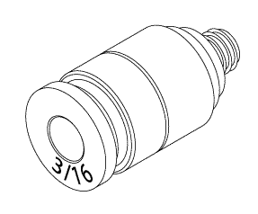 Male Connector (3/16" Push-in X #10-32 Male) - Dental Parts Shop