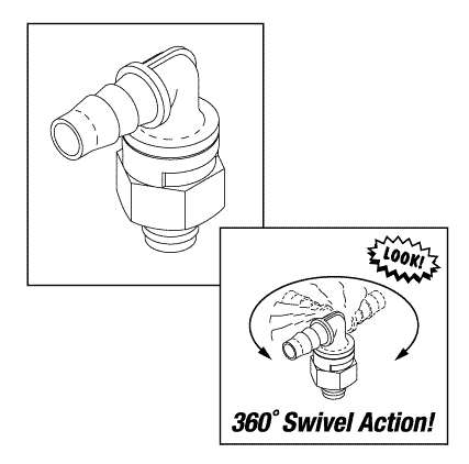 Swivel Elbow (1/8" Barb X #10-32 Male) - Dental Parts Shop