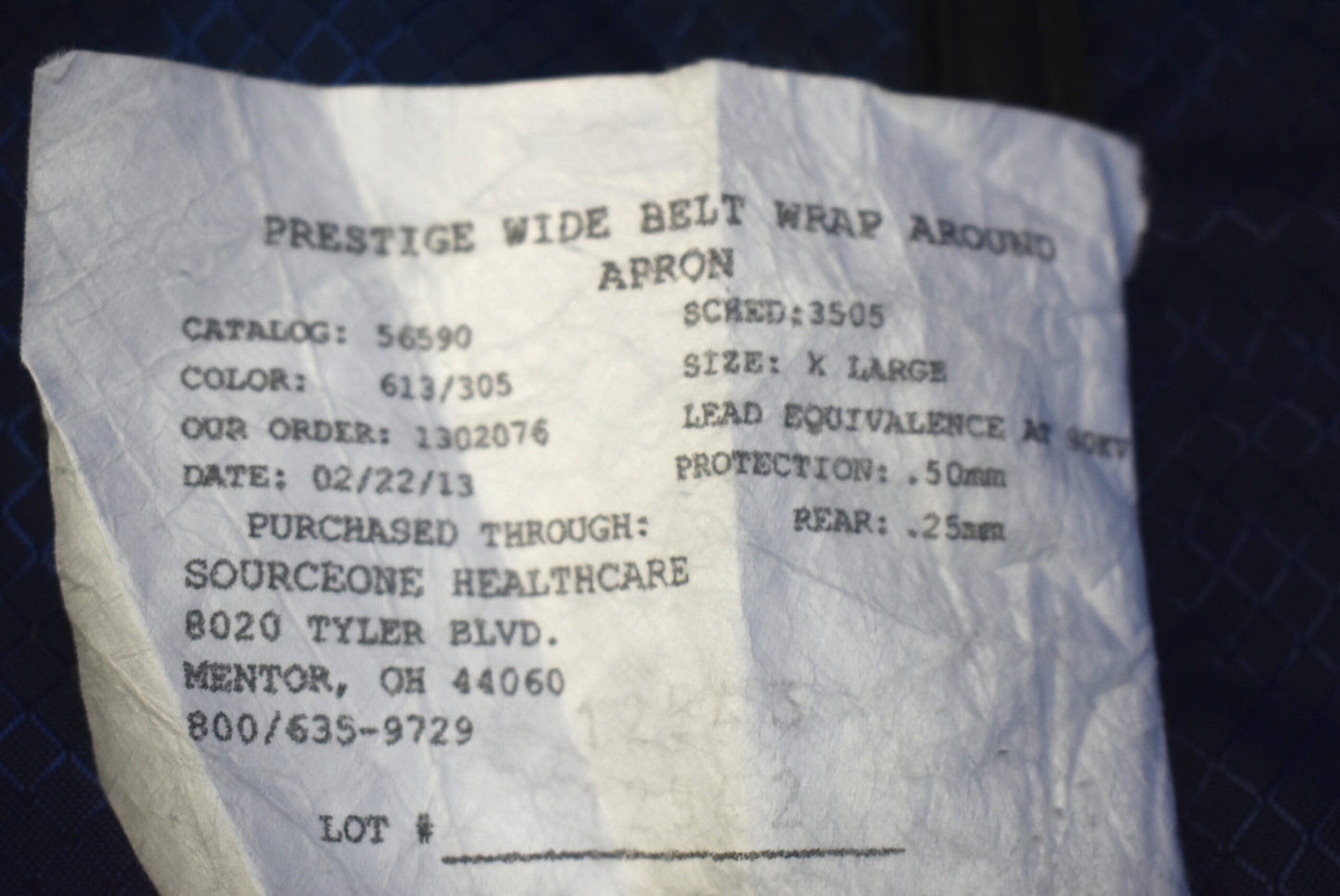 Bar Ray Prestige Wide Belt Wrap Around Apron .50mm - Dental Parts Shop