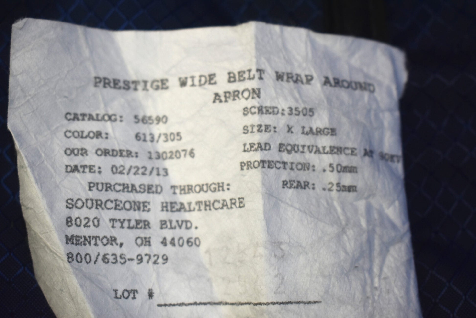 Bar Ray Prestige Wide Belt Wrap Around Apron .50mm - Dental Parts Shop