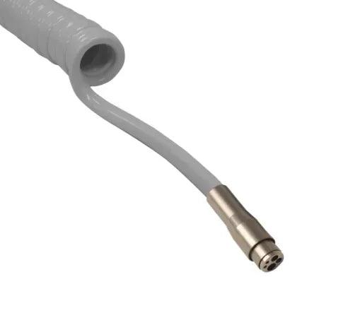 5 Pin Handpiece illumination tubing with socket only coiled gray