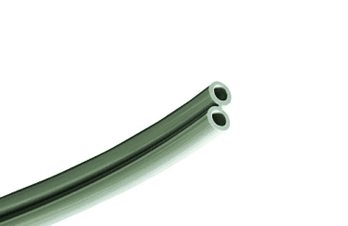 Foot Control Tubing, 2 Hole, Poly Gray; Box of 100ft