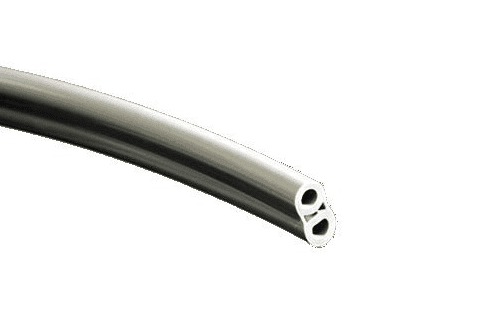 Foot Control Tubing, 2 Hole, Poly Asepsis Gray; Roll of 100ft