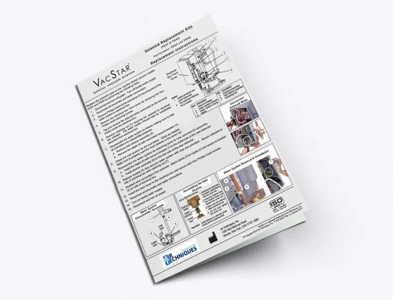 VacStar Solenoid Replacement Kit Instructions - Dental Parts Shop