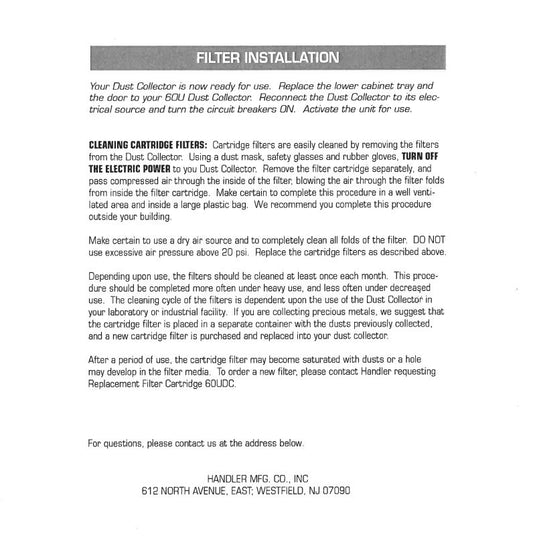 60UFC – Cleaning Cartridge Filter  - Dental Parts Shop