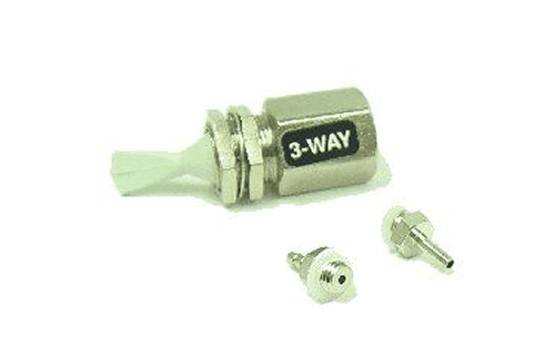 Toggle Valve, Momentary, 3-Way, Normally Closed, Gray