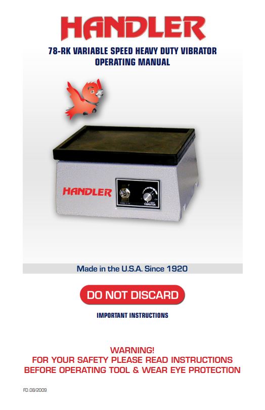 78-RK Heavy Duty Vibrator - Dental Parts Shop