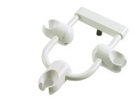 DCI White Horseshoe Bar Mount 3 Holder Arm for Dental Assistant Instrumentation