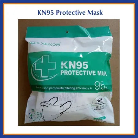 KN95 Powecom PPE Protective Face Mask 50 Pc Box - FDA ADA & CDC Approved - Dental Parts Shop