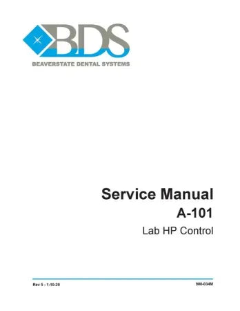 Service Manual A-101 Lab HP Control - Dental Parts Shop