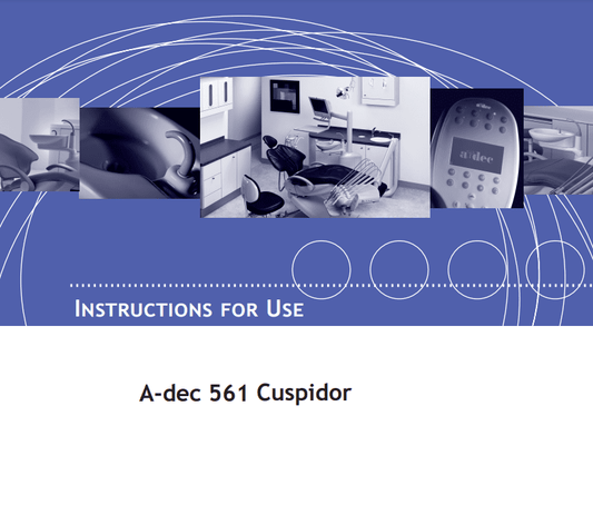 A-dec 561 Cuspidor Instructions For Use - Dental Parts Shop