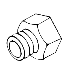 Hex Plug 021-016-01/ 021.016.00 - Dental Parts Shop