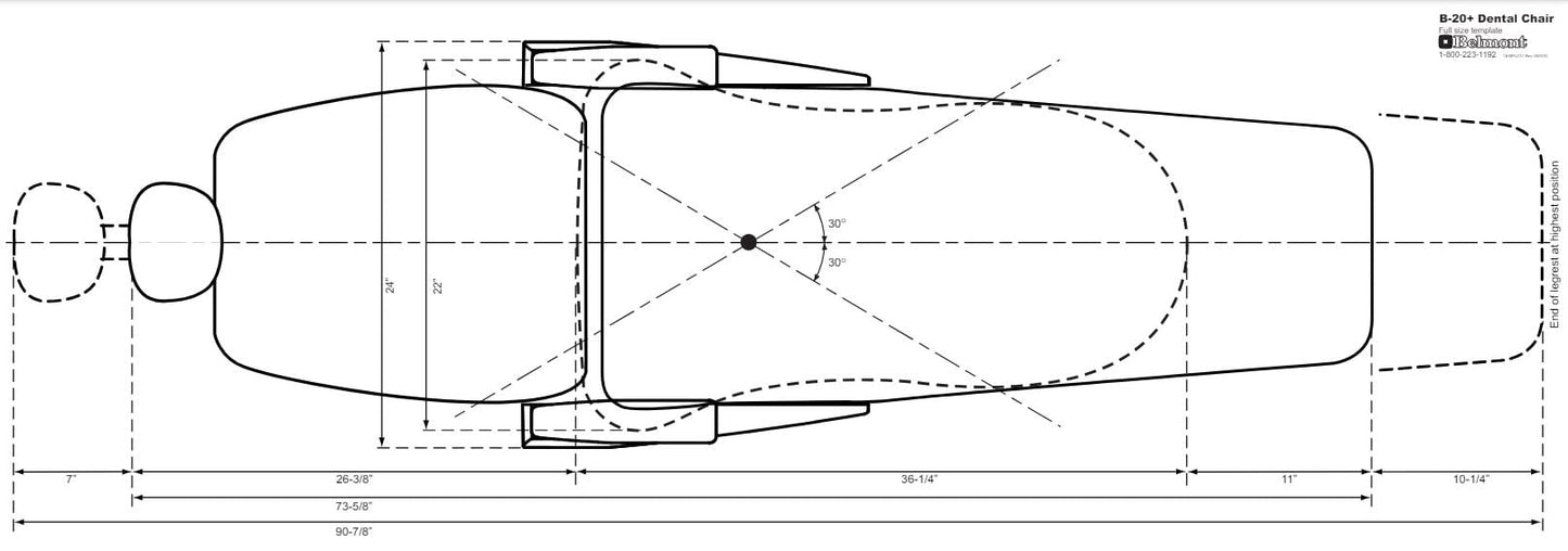 B20+ X-Calibur Series Chair Template - Dental Parts Shop