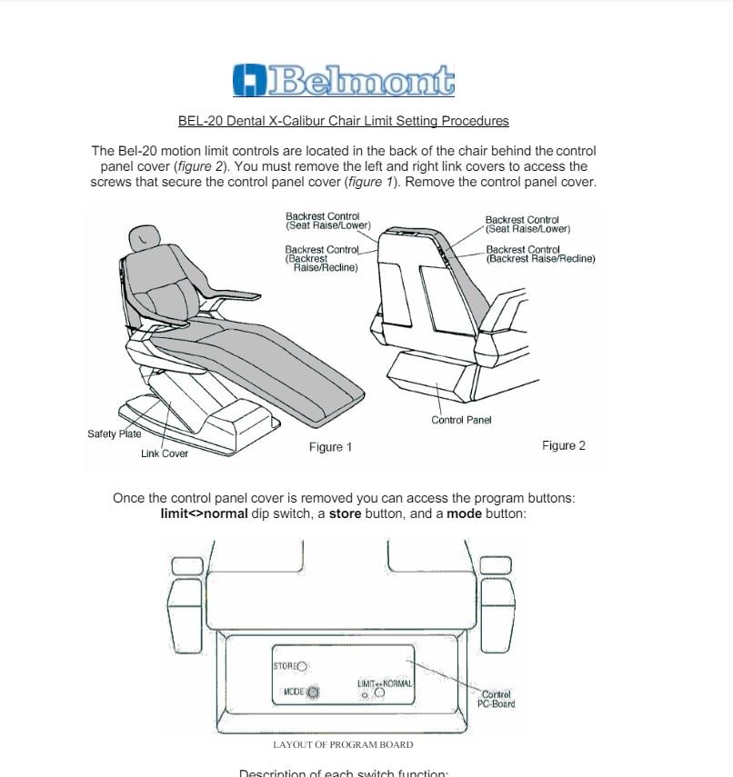 B20 X-Calibur, Setting Limits - Dental Parts Shop