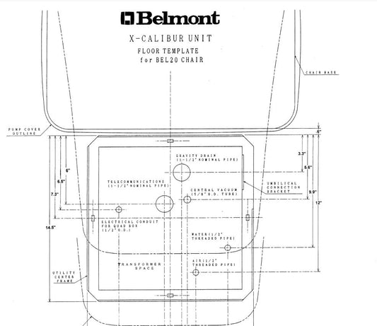 B20 X-Calibur, Standard Floor Template - Dental Parts Shop