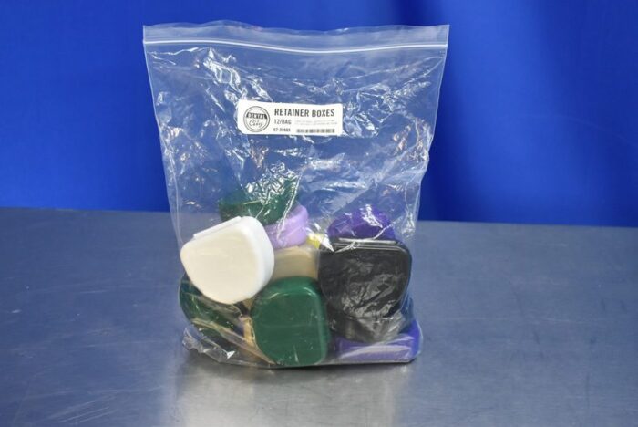 Bag of 12 Retainer Boxes – Assorted Colors - Dental Parts Shop