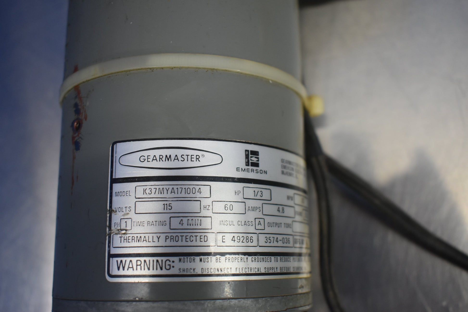 Gearmaster K37MYA171004 Dental Chair Motor 1/3 HP - Dental Parts Shop