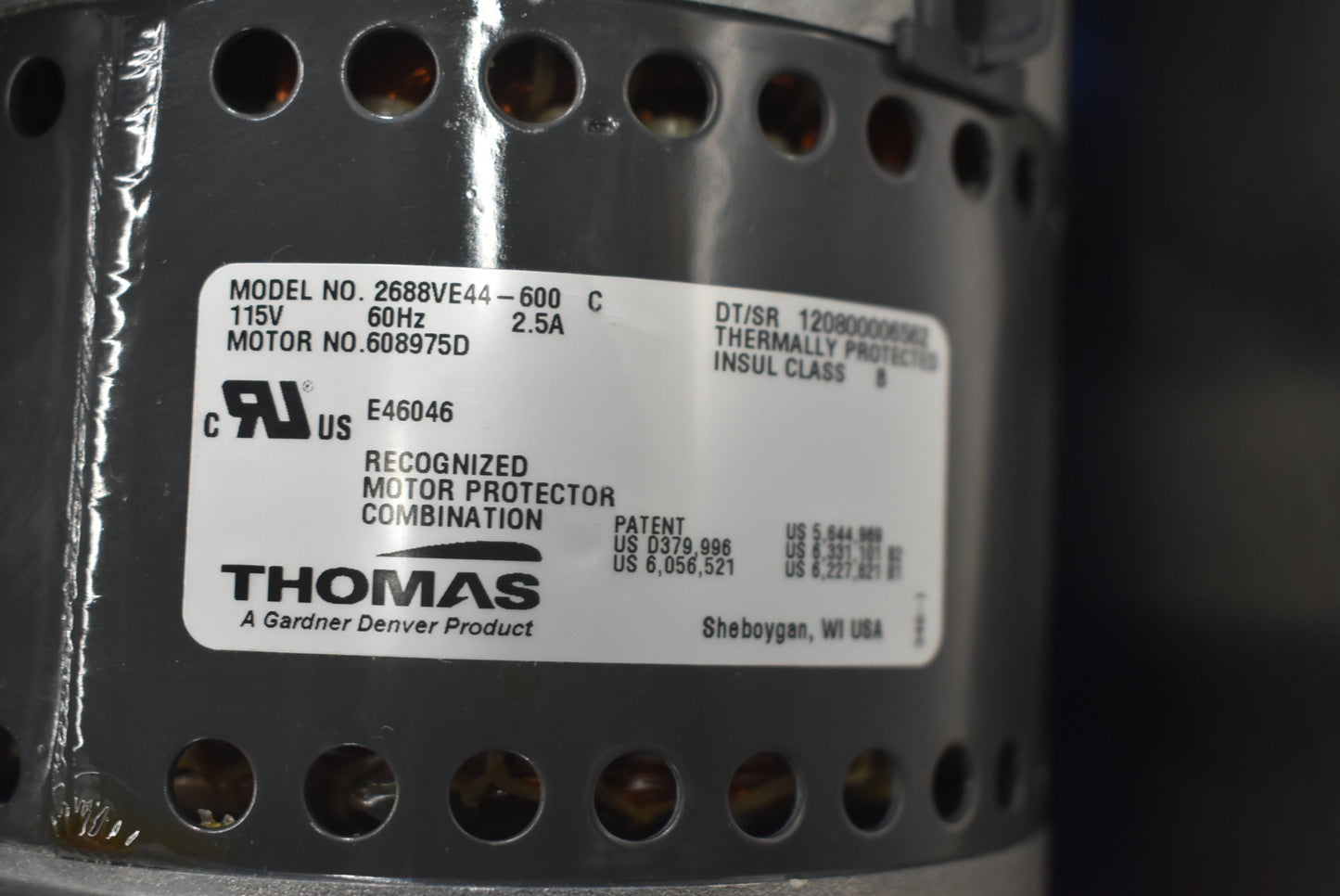 Thomas Piston Air Compressor for Milling Machine 2688VE44-600 - Dental Parts Shop