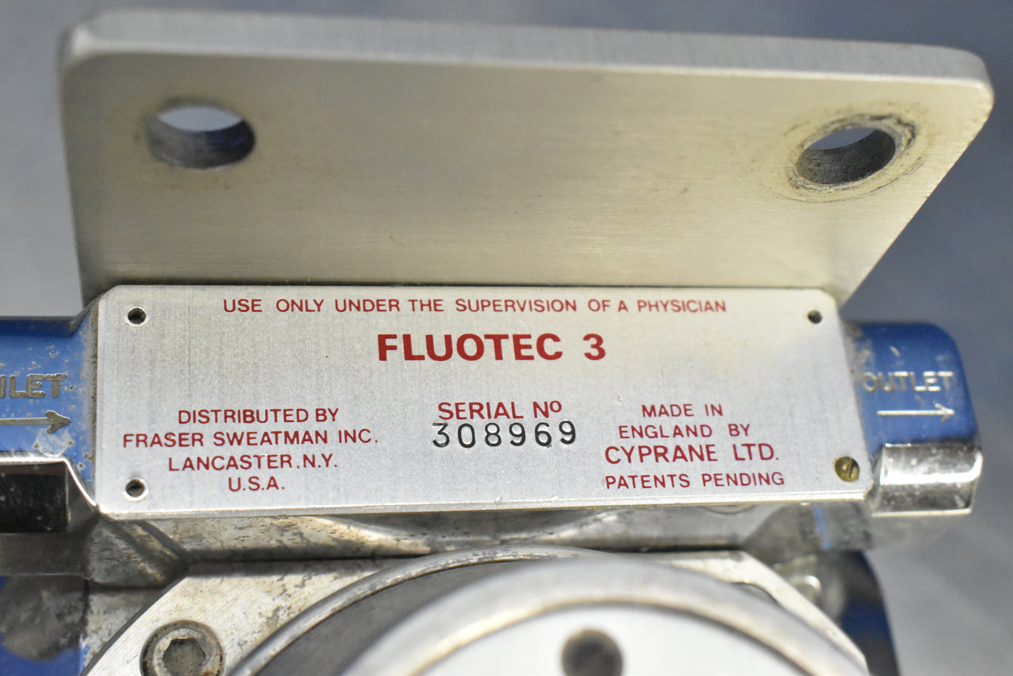 Cyprane Fluothane Fluotec 3 Vaporizer - Dental Parts Shop