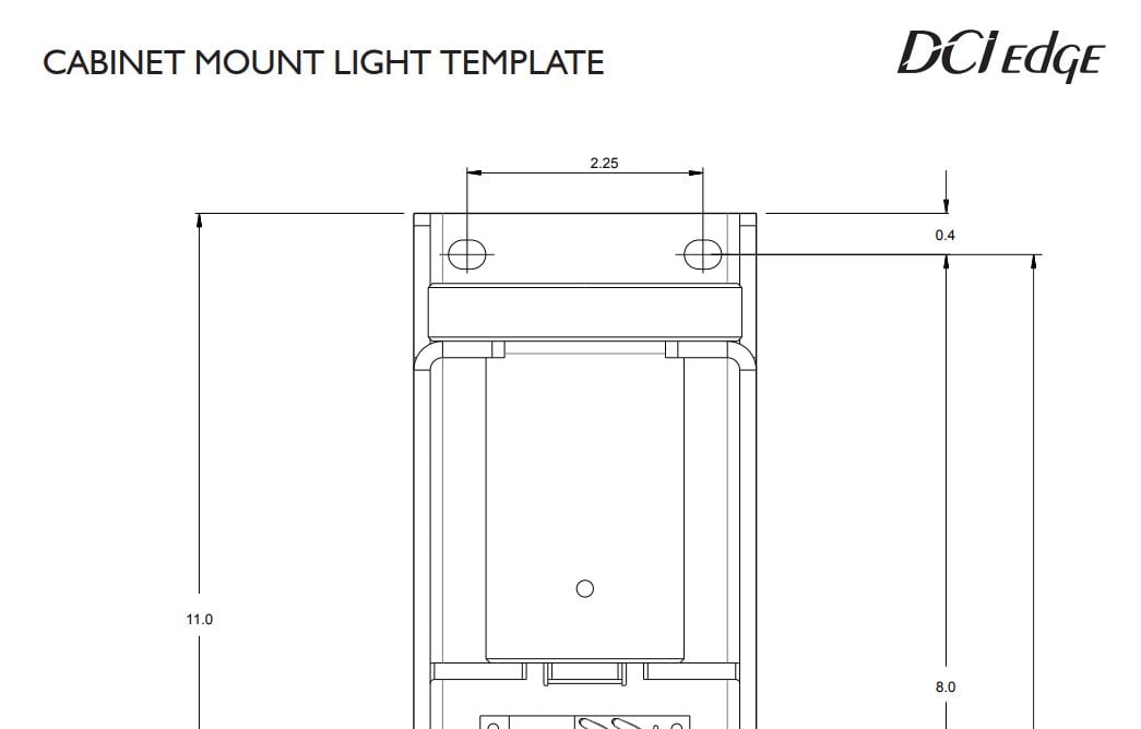 Cabinet Mount Light Template - Dental Parts Shop