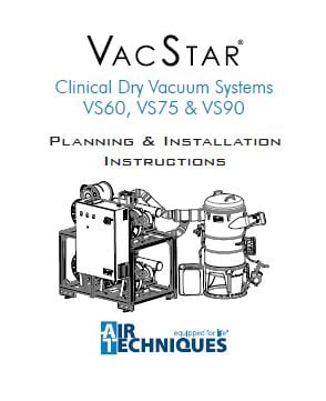 Clinical Dry Vacuum Systems VS60, VS75 & VS90 Planning & Installation Instructions - Dental Parts Shop