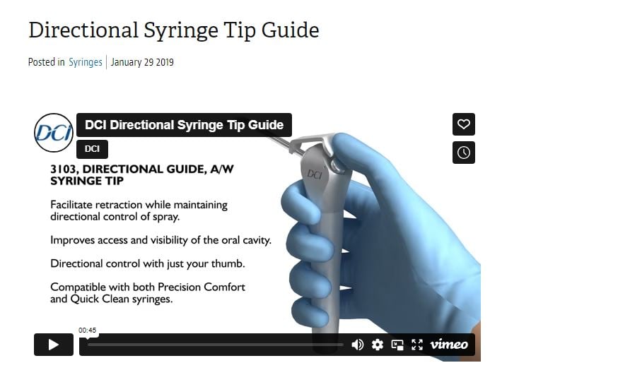 Directional Syringe Tip Guide - Dental Parts Shop