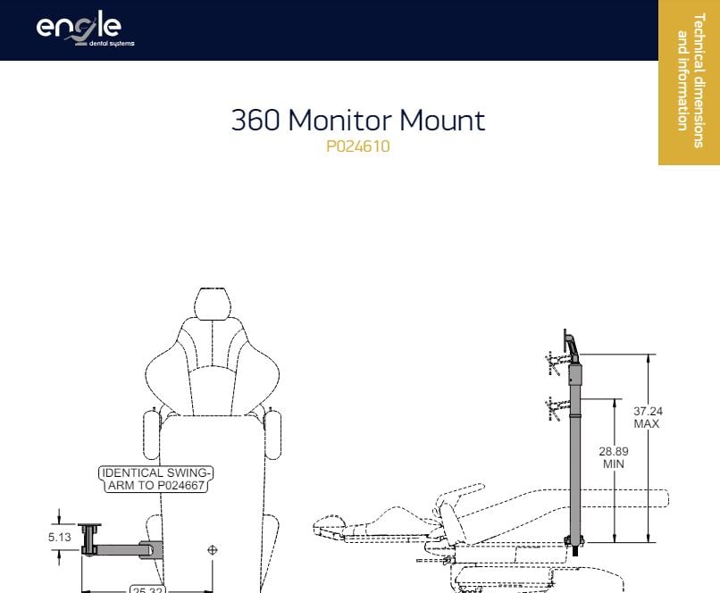 Engle 360 Monitor Mount - Dental Parts Shop