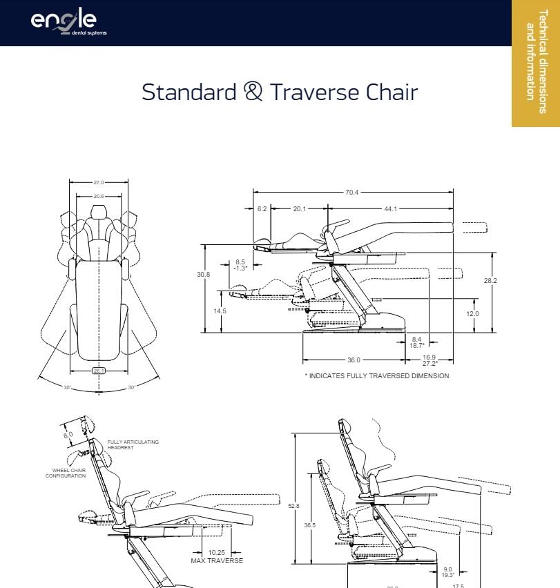 Engle Standard and Traverse Chair - Dental Parts Shop