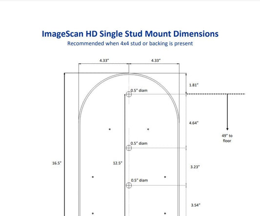 ImageScan HD Single Stud Template - Dental Parts Shop