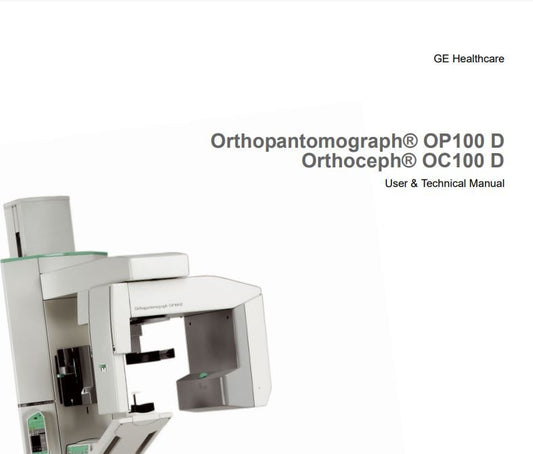 Instrumentarium Orthopantomograph OP100D & Orthoceph OC100 D User & Technical Manual - Dental Parts Shop