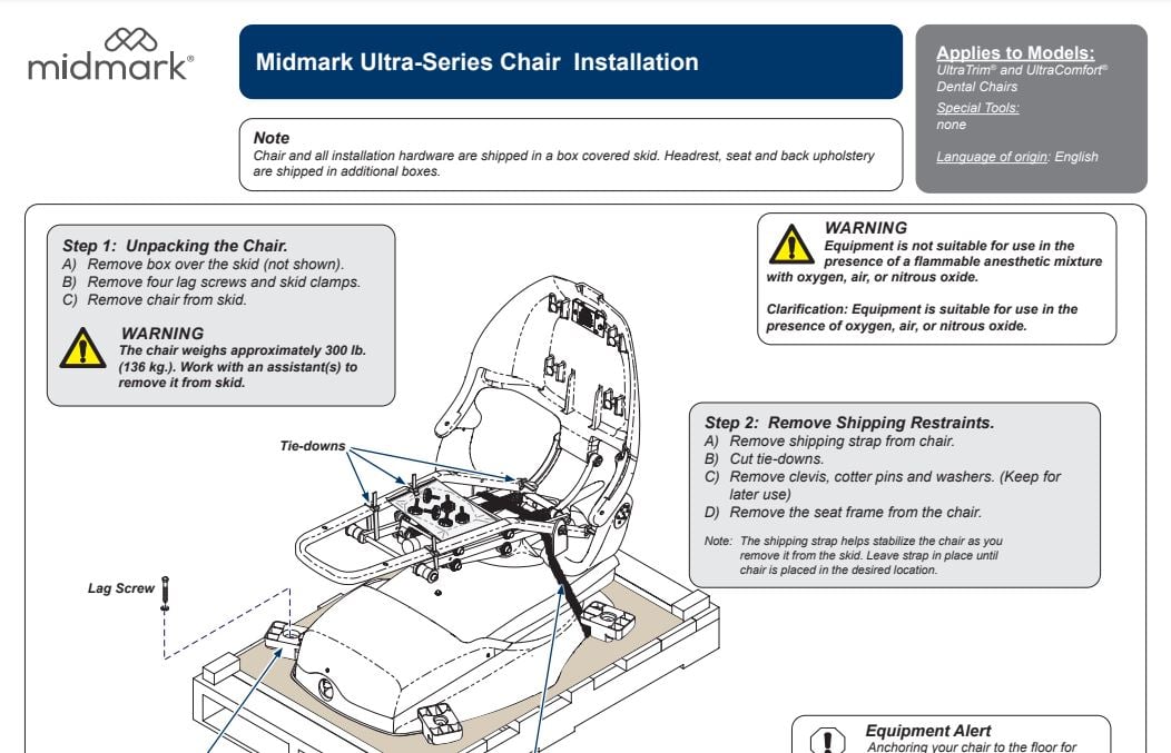 Midmark Ultra-Series Chair Installation - Dental Parts Shop