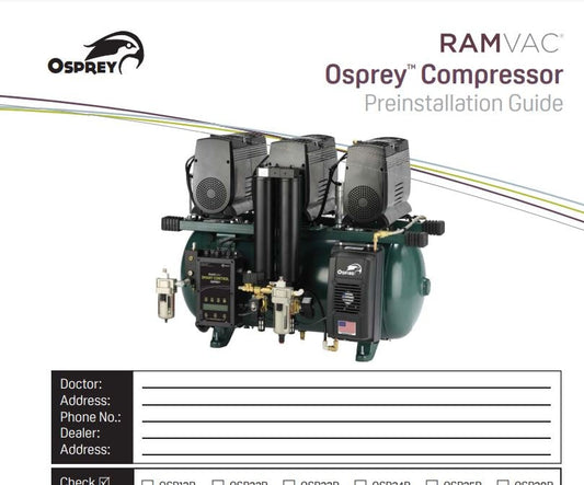 RamVac Osprey Compressor Pre-Installation Guide - Dental Parts Shop