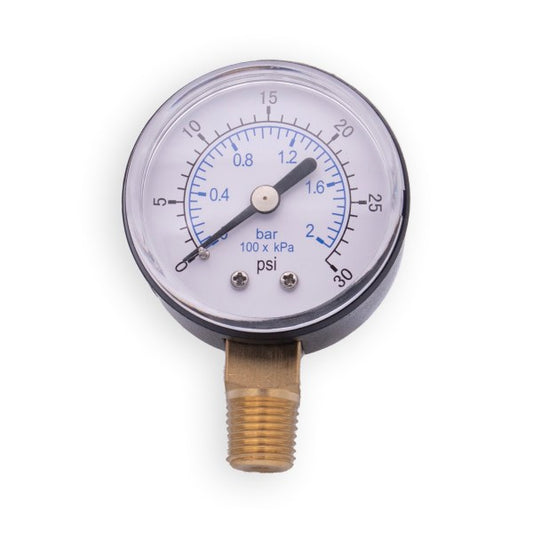 P448-06 Pressure Gauge 2-25 Psi 1/4" Npt - Dental Parts Shop