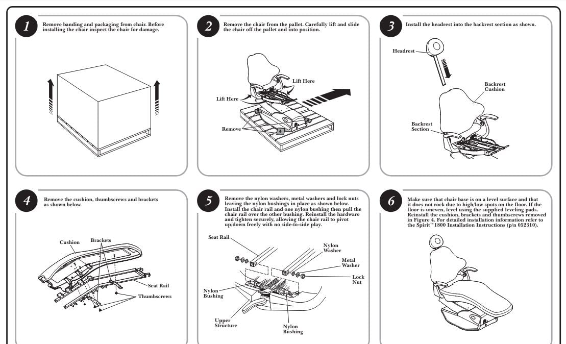 Pelton & Crane 1800 Chair Quick Installation - Dental Parts Shop