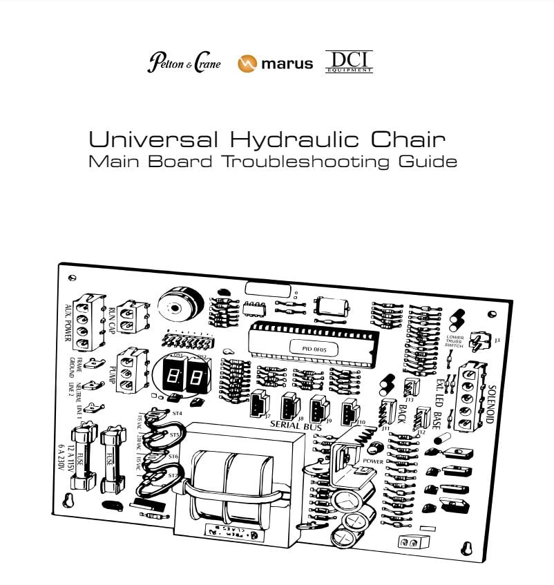 Pelton & Crane Universal Hydraulic Chair Main Board Troubleshooting Guide - Dental Parts Shop