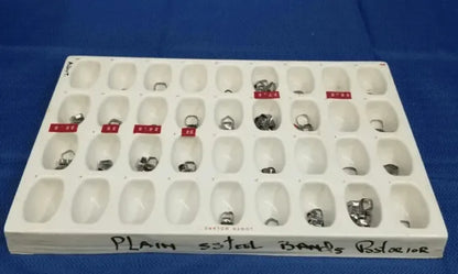 Plain Steel Posterior Dental Bands – 110 Pieces - Dental Parts Shop