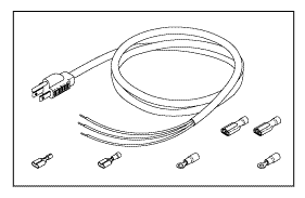 Power Cord (15a @ 125vac, With Terminals, 7 Ft.) 015-1139-00 / 1530661 - Dental Parts Shop