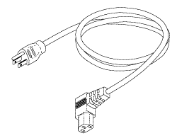 Power Cord (15a @ 125vac, Left Angle, 6 Ft.) 015-0640-00, 01-101647S, 644-0009P1 - Dental Parts Shop