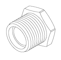 Adaptor (3/8 Fpt X 1/2 Mpt) - Dental Parts Shop