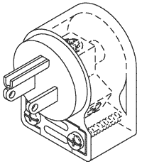 Hospital Grade Male Plug (15a @ 125vac, Nema 5-15p, Right Angle) - Dental Parts Shop