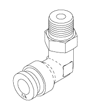 Swivel Elbow (1/4" Push-in X 1/8" Mpt) - 56113 - Dental Parts Shop