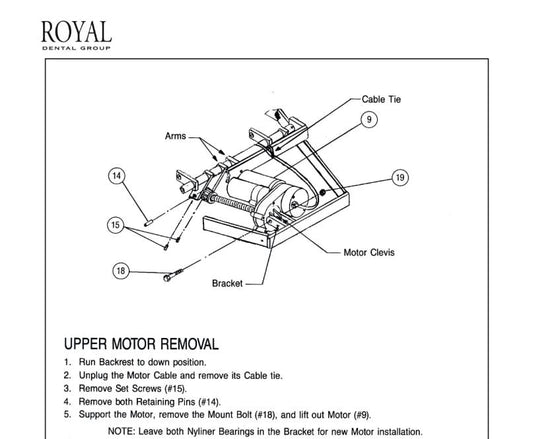 Royal Back Motor Installation, Signet, R17, R16 R15, R12, GP1 - Dental Parts Shop